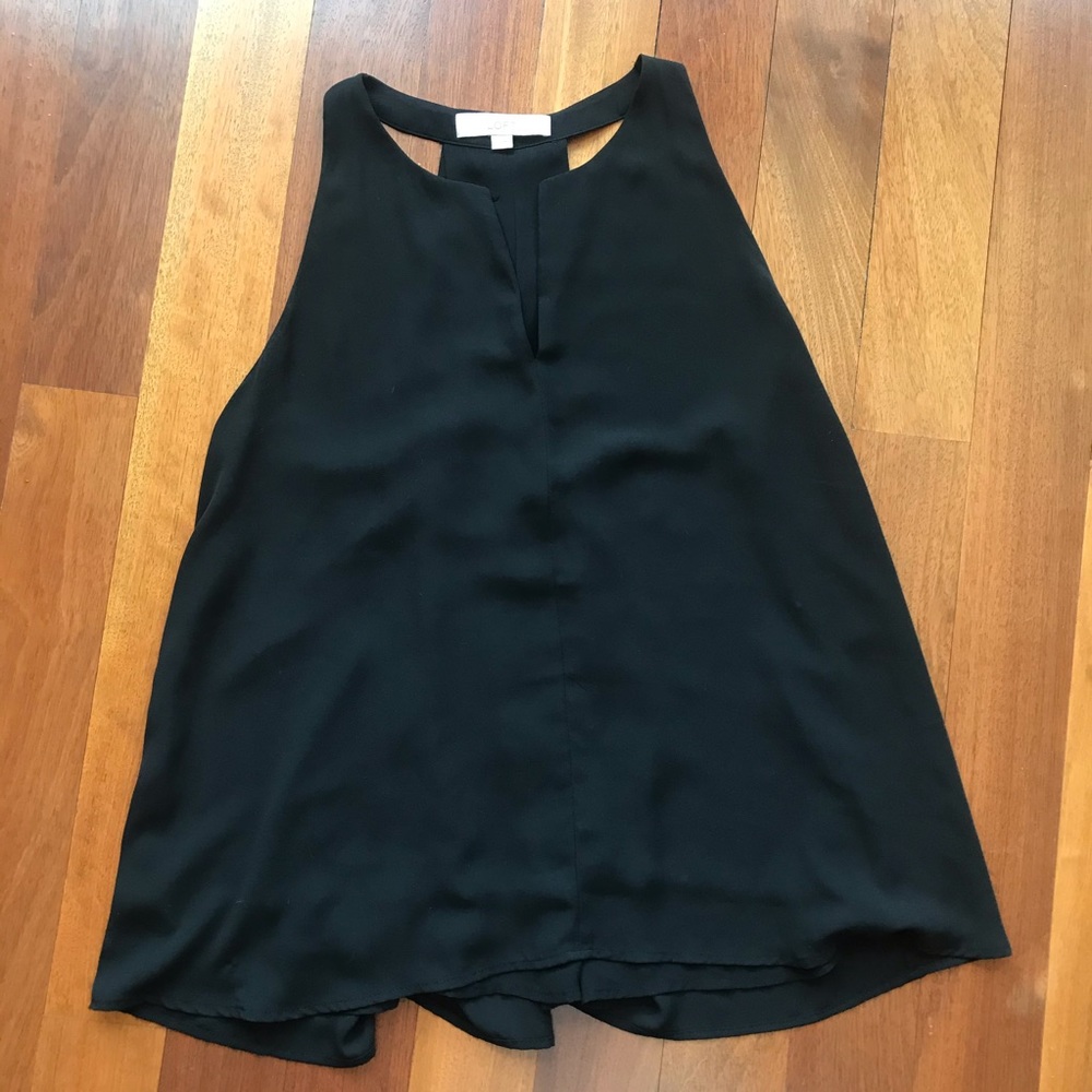 LOFT Black Trapeze T-Black Tank Top- Size L